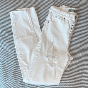 Topshop Moto Jamie Jeans - white distressed